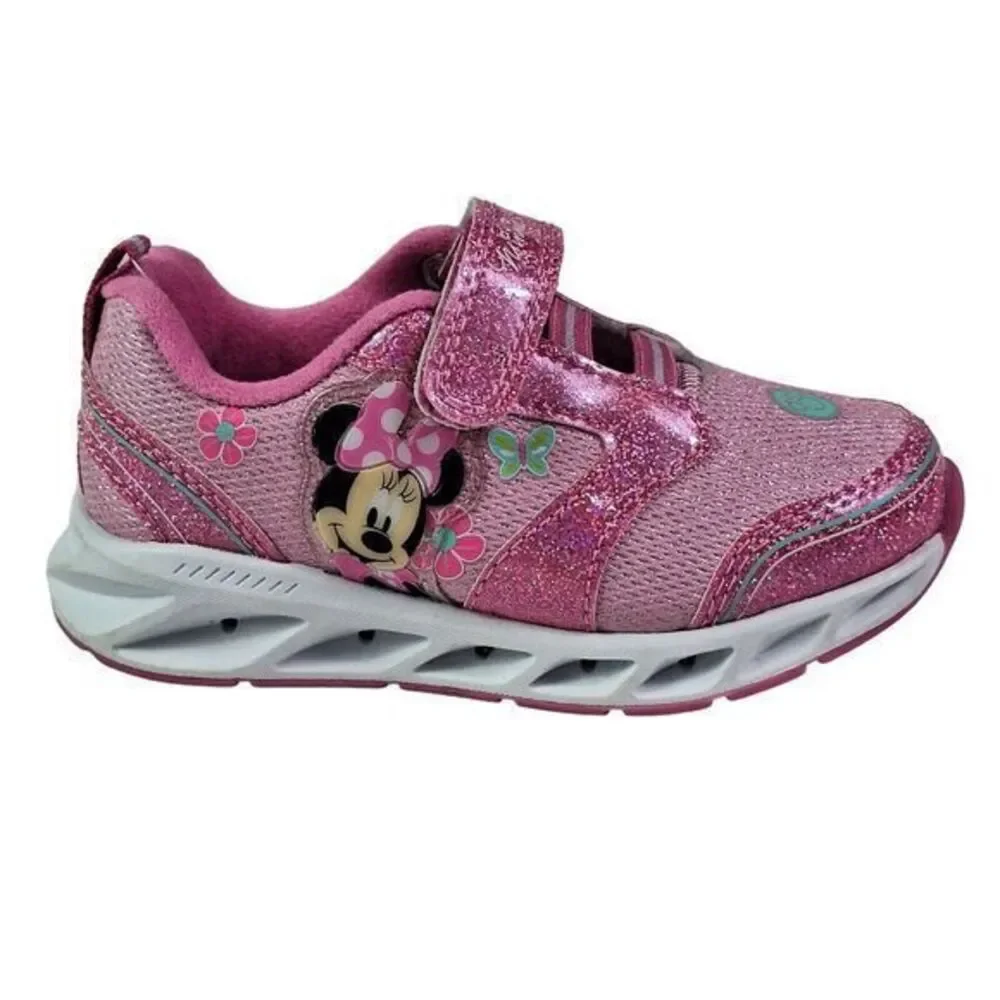 Minnie shoes‎ for girls sneakers with LED light without laces Pink Size 7 (14cm)